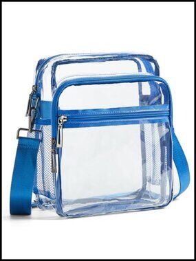 Clear Crossbody Bag Stadium Approved Waterproof TPU Purse Handbag